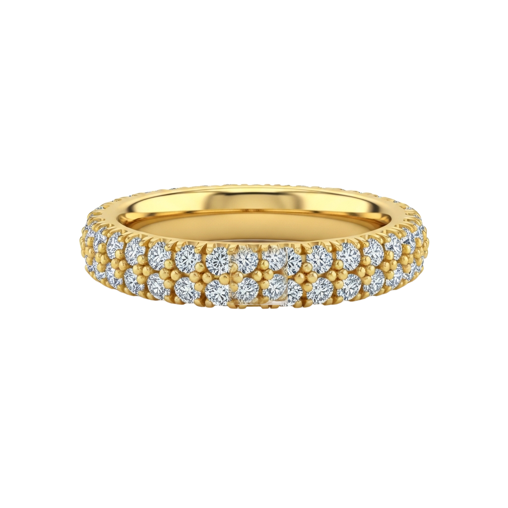 Pavé Eternity Band in yellow gold